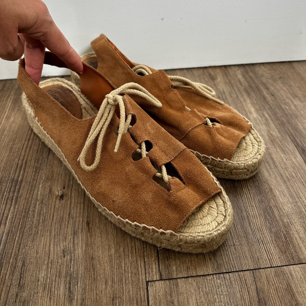 Nice Things Lace up Espadrille Sandal